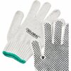Global Industrial PVC Dot Knit Gloves, Single-Sided, Black, Medium, 1-Dozen 708352M